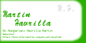 martin havrilla business card